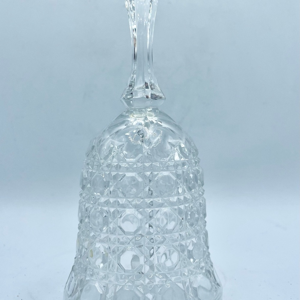 Vintage 1940s Federal Glass Co Bell 7" EAPG Windsor Botton Cane Pattern Clear